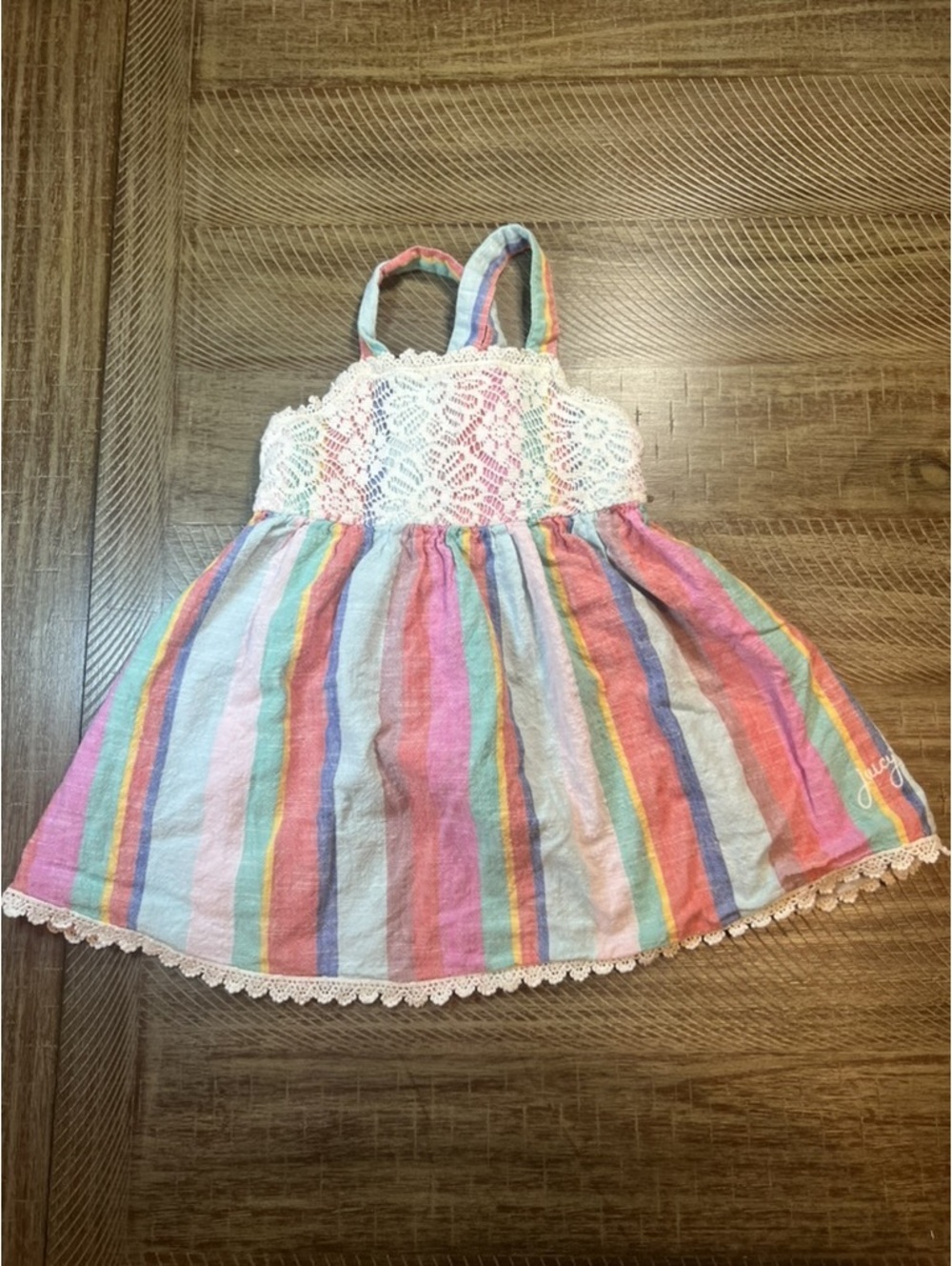 Juicy Couture Girls 3T woven striped sundress